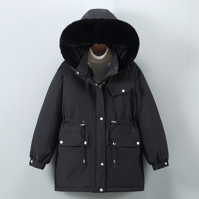 Warme Luxe Dames Parka Jas met Capuchon en Bontkraag