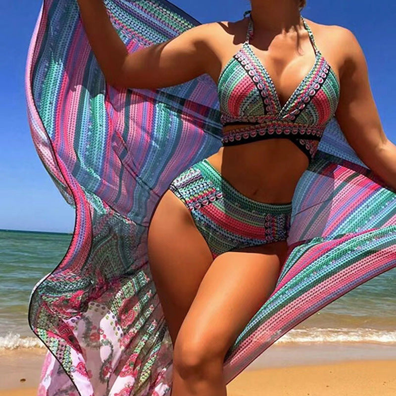 Laylani | Kleurige Gehaakte Bikini Set