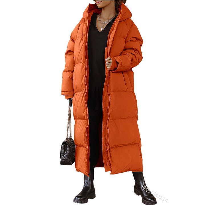 Winter Quilted Women's Puffer Jacket with Long Fit
