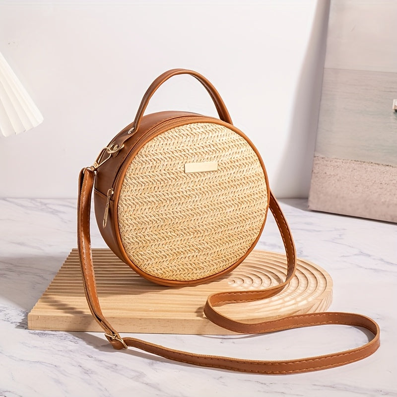 Reby | Ronde Gevlochten Schoudertas