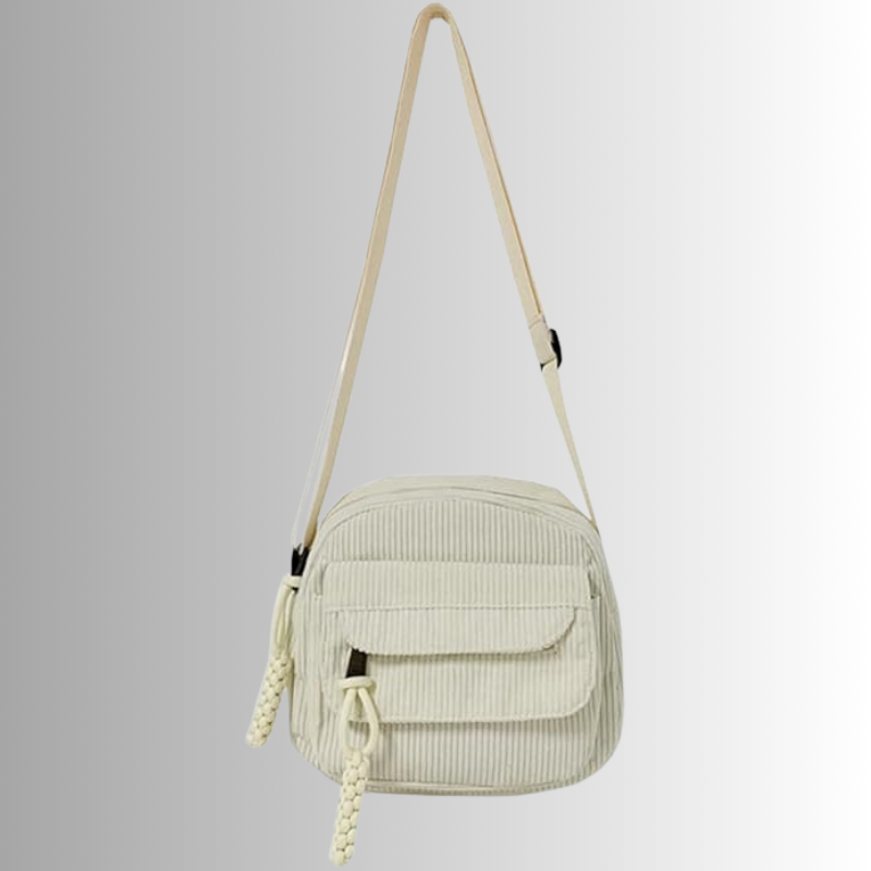 Geanna | Compact Ribbed Fabric Shoulder Bag
