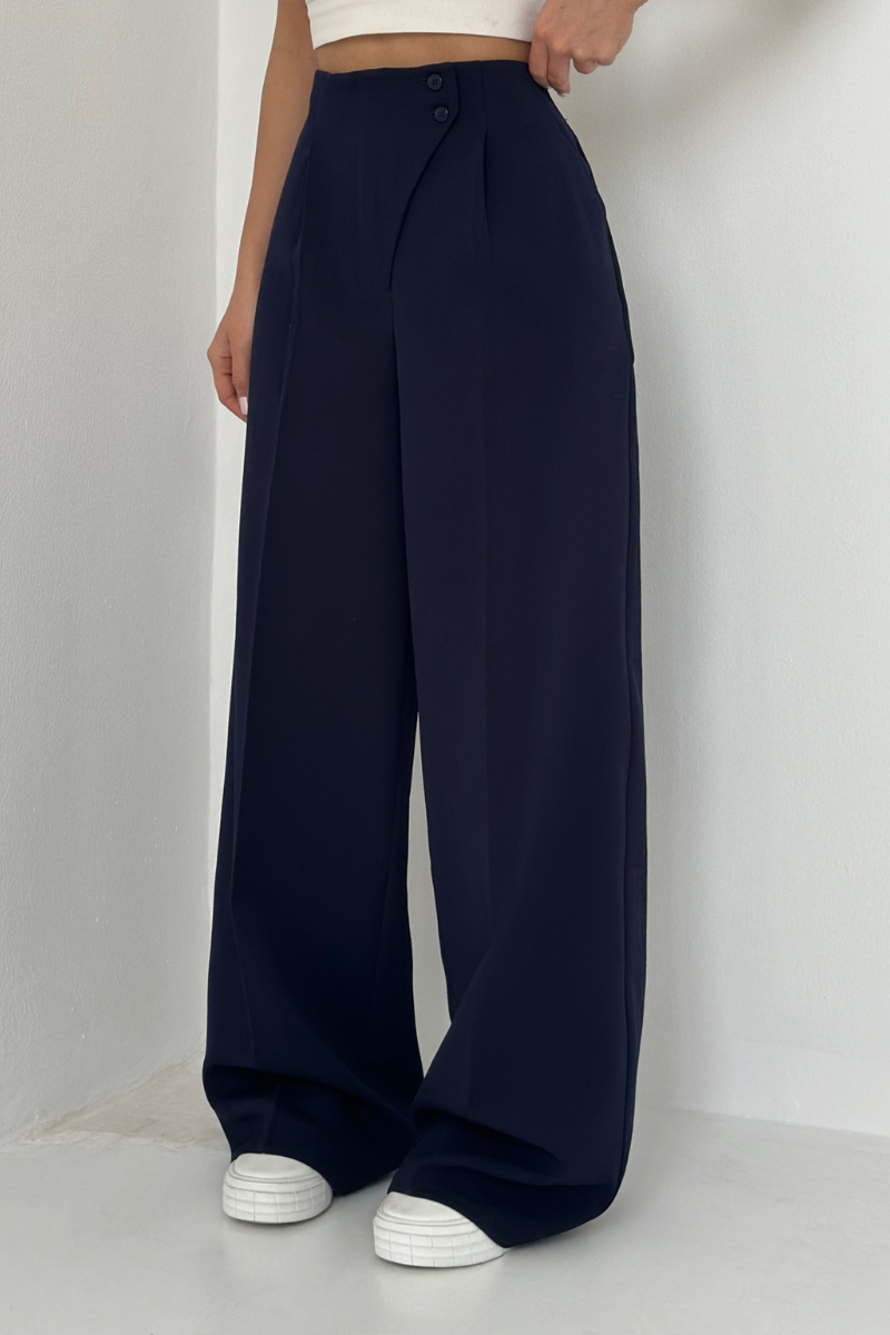Elegante Hoge Taille Dames Pantalon met Wijde Pijpen