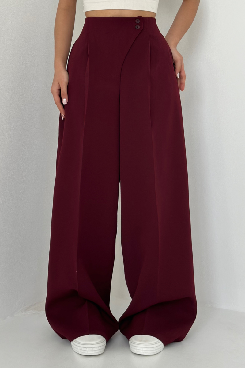 Elegante Hoge Taille Dames Pantalon met Wijde Pijpen