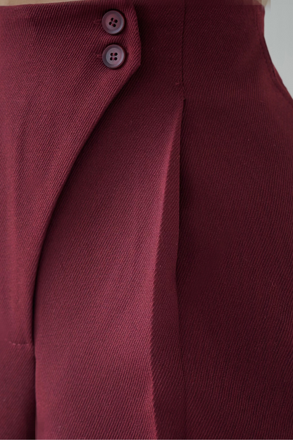 Elegante Hoge Taille Dames Pantalon met Wijde Pijpen