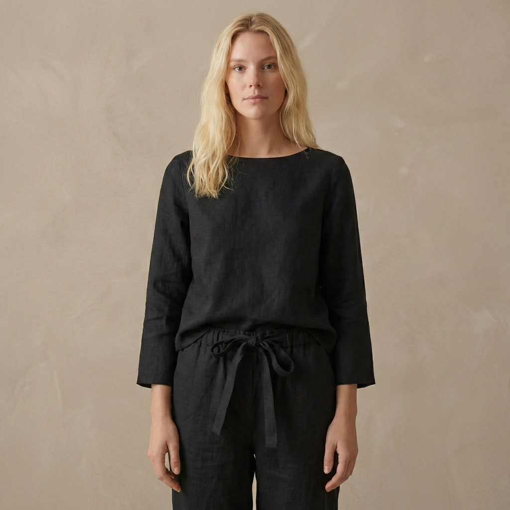 Comfortabele Dames Loungewear Set Met Losse Top En Broek