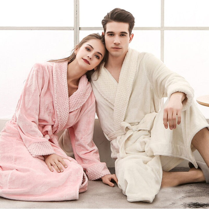 Comfortabele Unisex Teddy Badjas met Riem en Zakken