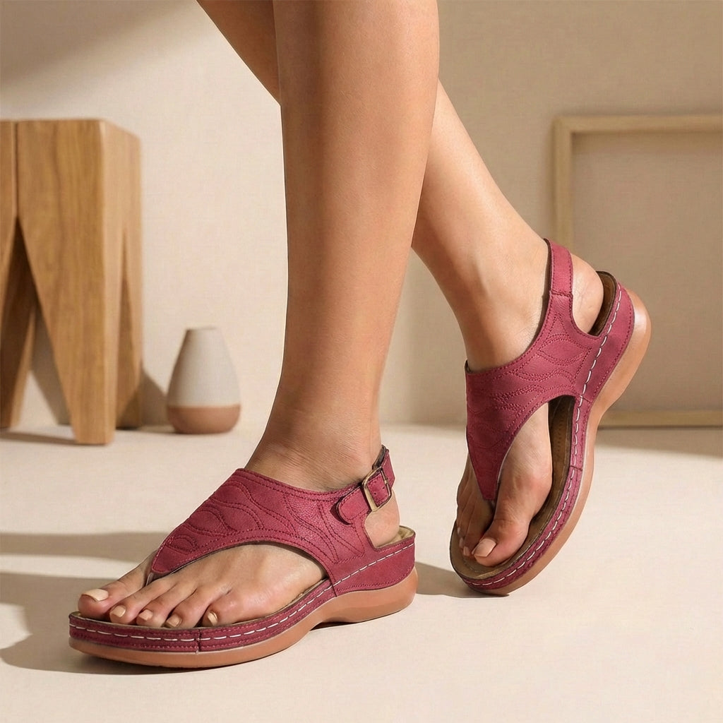 Comfortable Orthopedic Women's Sandals With Buckle Closure