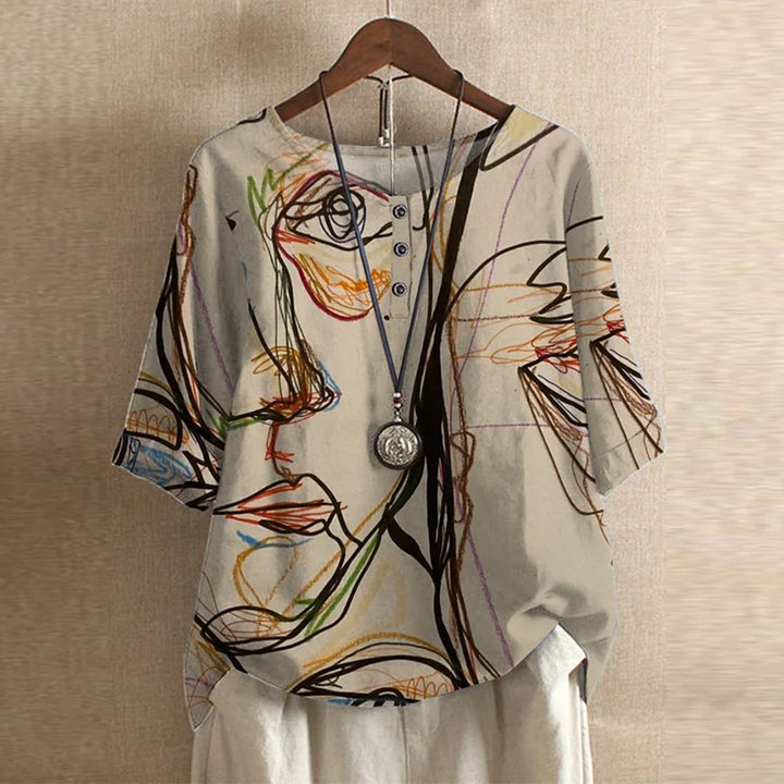 Anya | Floral Print Oversized Blouse for Women