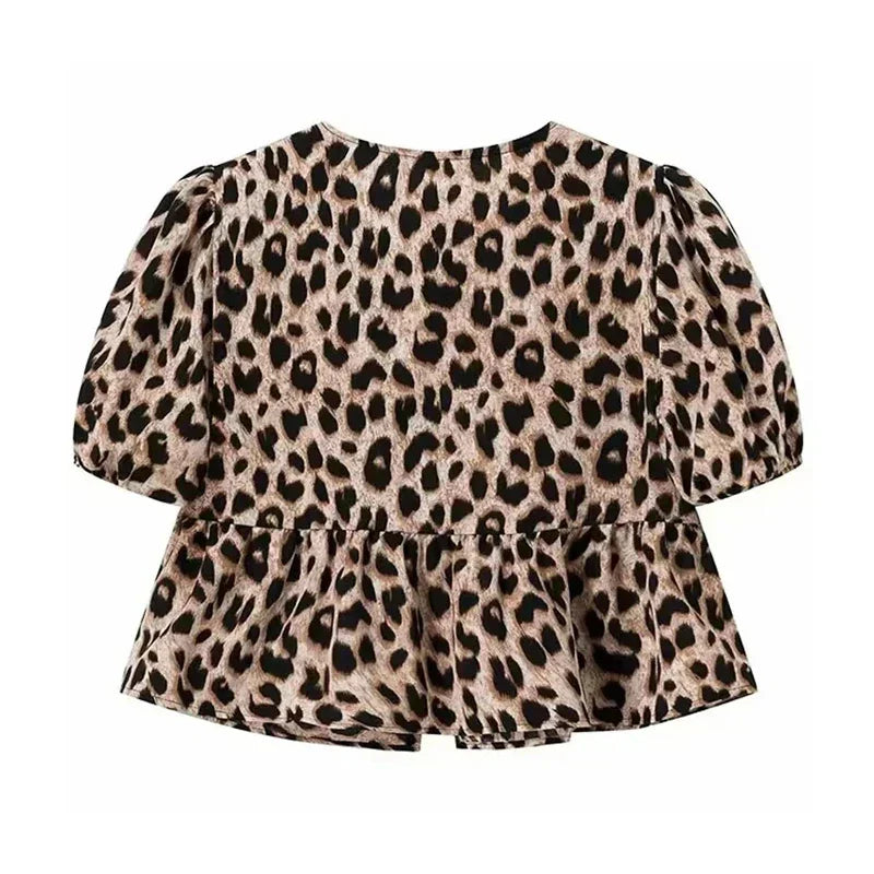 Allegra | Pofmouwen Top met Strikdetail voor Dames
