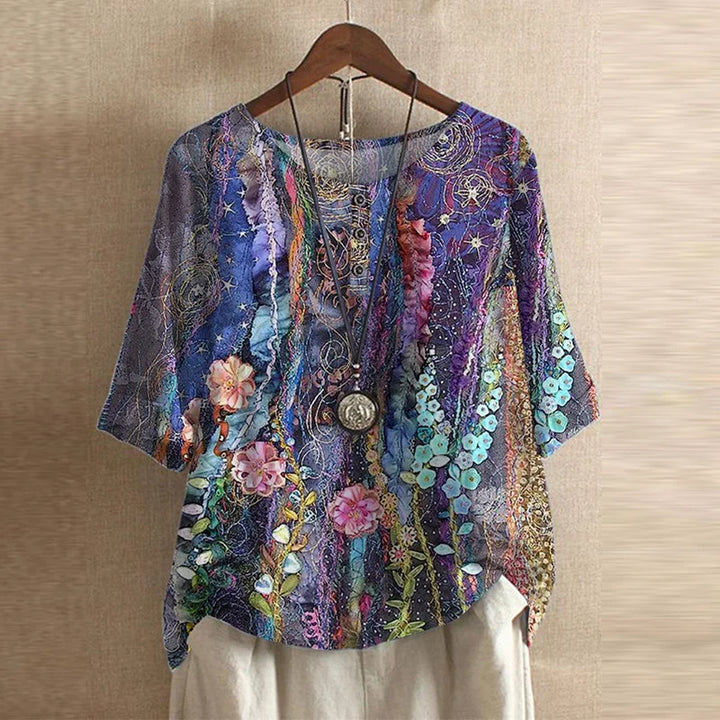 Anya | Floral Print Oversized Blouse for Women