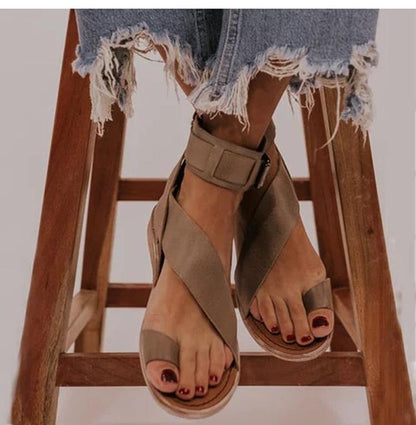 Agnolla | Enkelband Sandalen met Kruisdesign