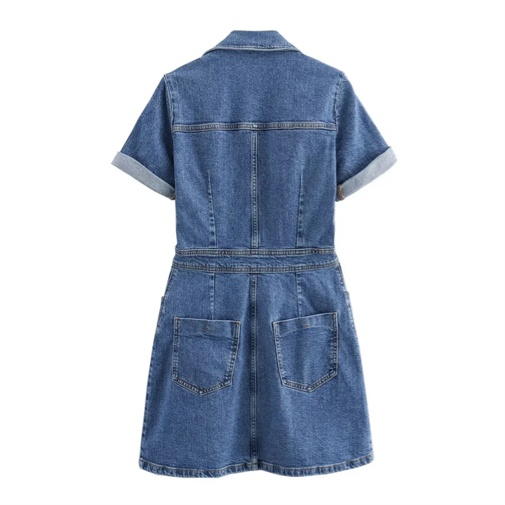 Annemie | Robe en denim bleu clair - mini
