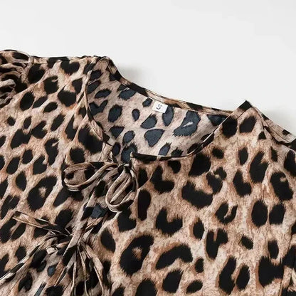 Allegra | Pofmouwen Top met Strikdetail voor Dames