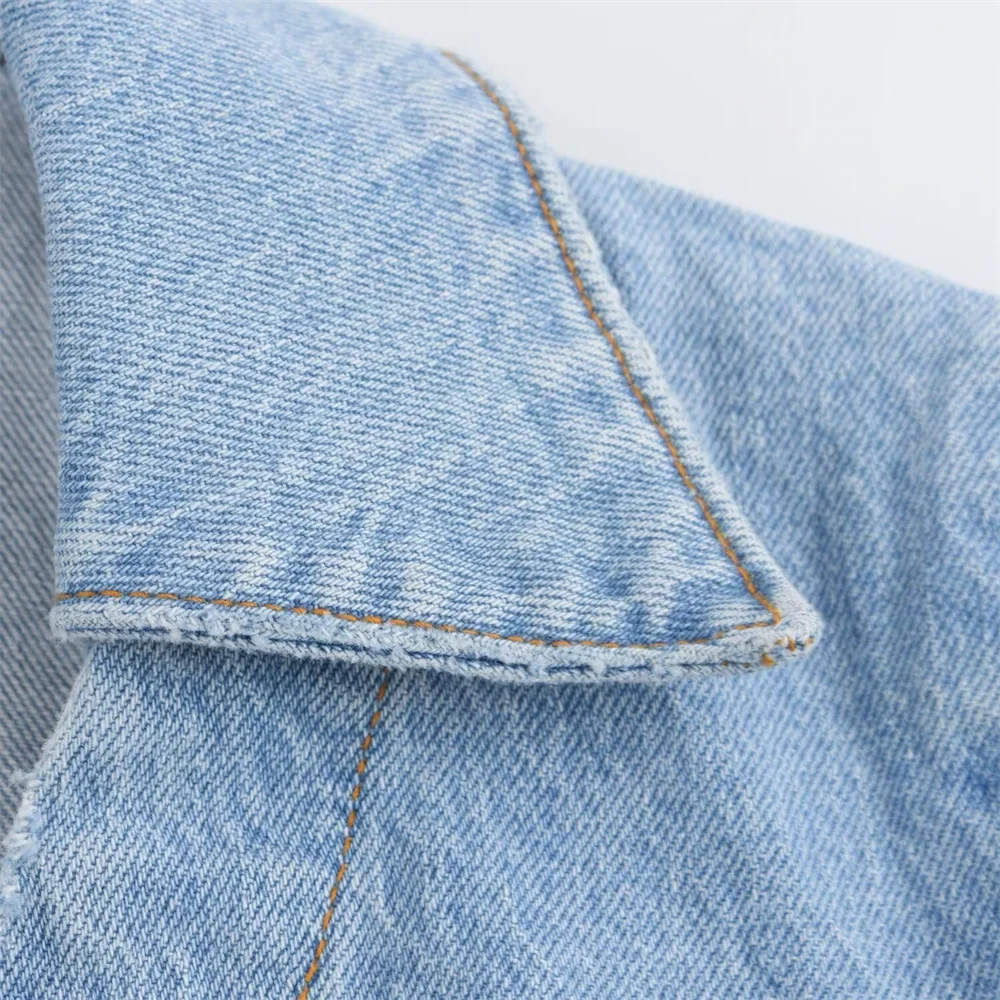 Annemie | Lichtblauwe Denim Jurk - Mini