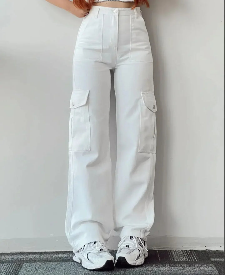 Perfect High Waist Cargo Jeans | Comfortable Fit