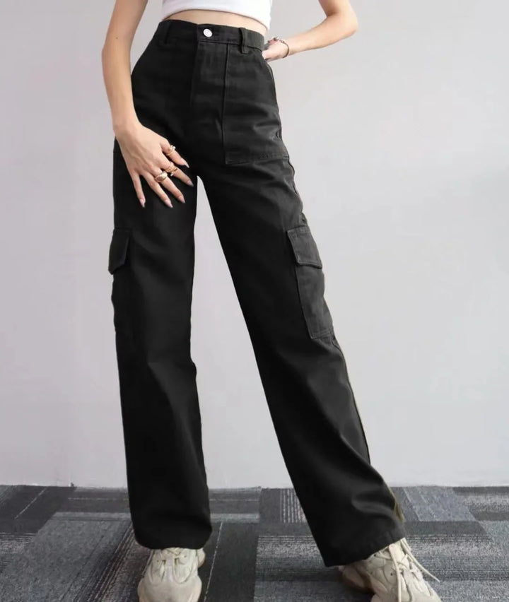 Perfect High Waist Cargo Jeans | Comfortable Fit