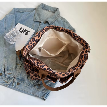 Tessi | Praktische Leopard Schoudertas met Vakken