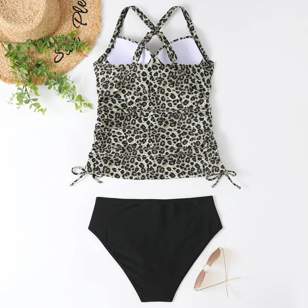Yasmin | Leopard Print Tankini Set