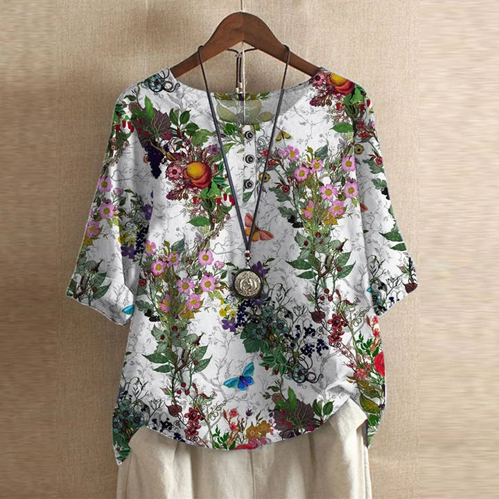 Anya | Floral Print Oversized Blouse for Women
