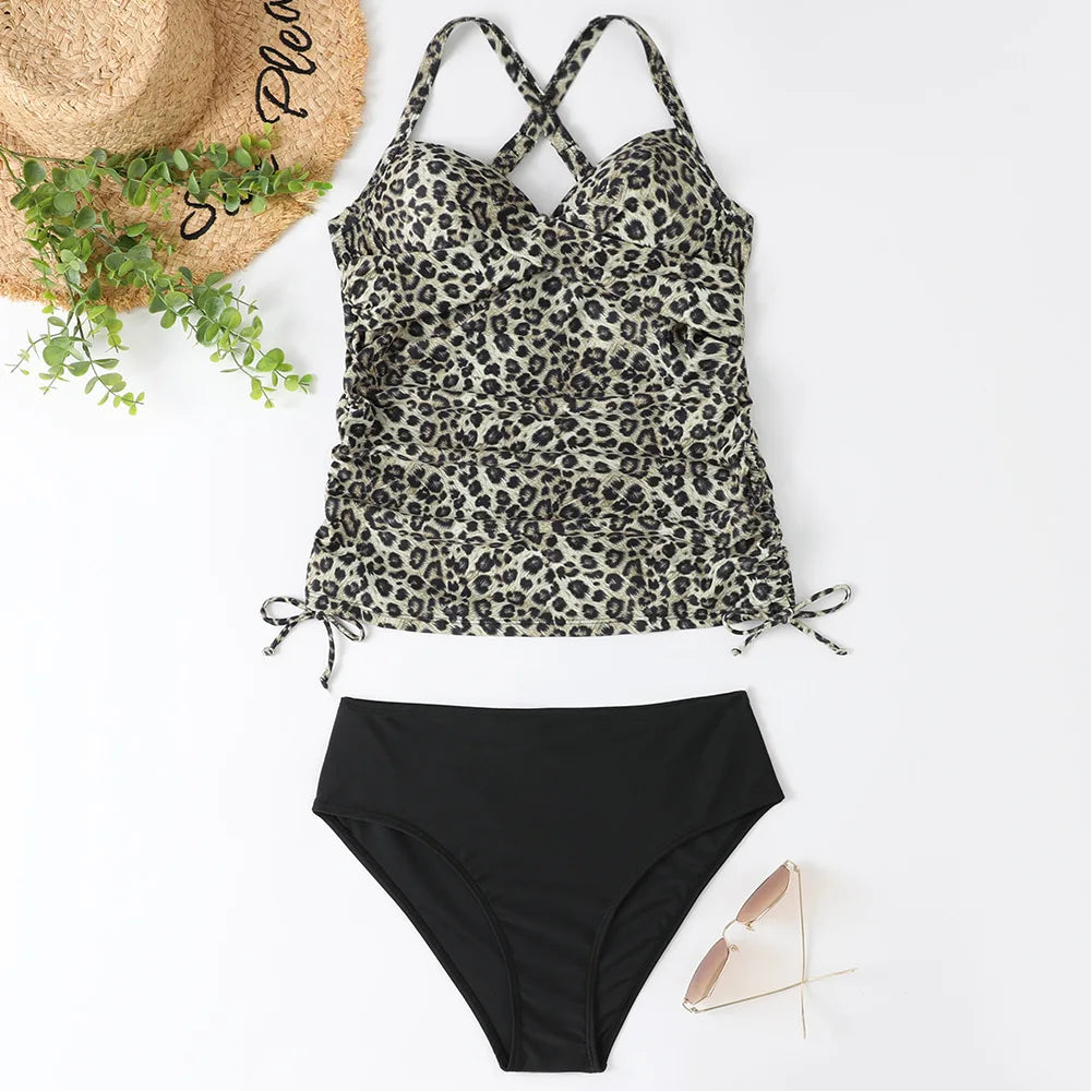 Yasmin | Leopard Print Tankini Set