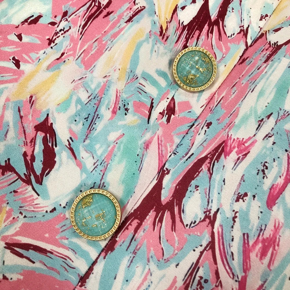 Britani | Strapless Sculpted Mini Jurk met Statement Knopen