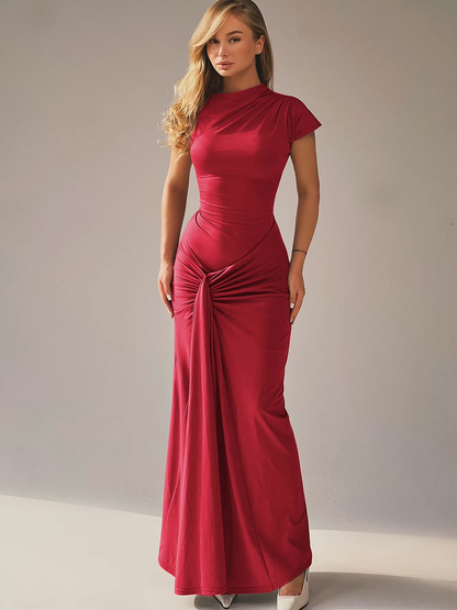Nicki | Elegante Gedrapeerde Maxi Jurk
