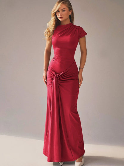 Nicki | Elegante Gedrapeerde Maxi Jurk