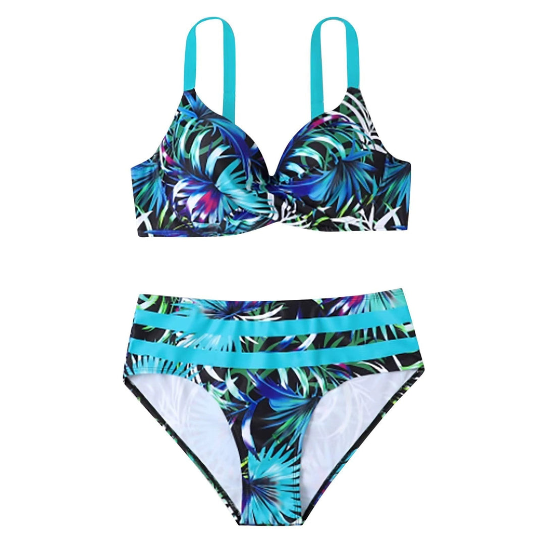 Allyson | Bikini taille haute tropical