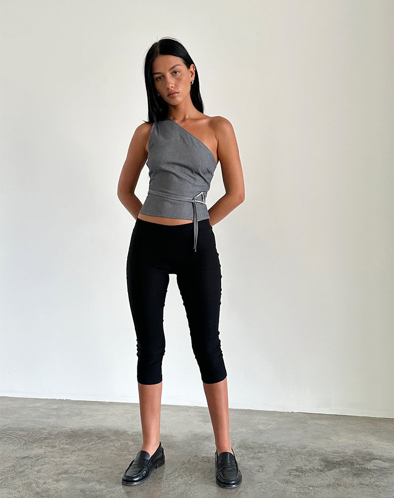 Janella | One-Shoulder Top met Tailleband