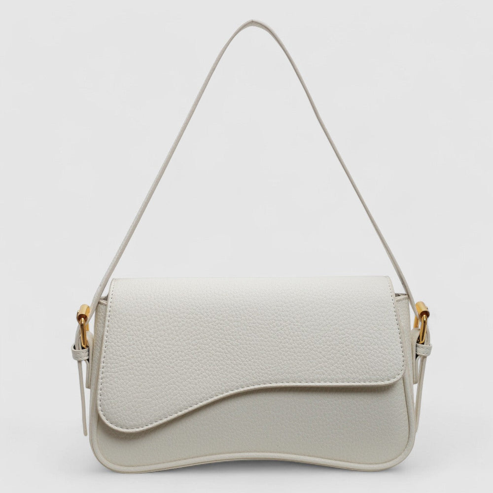 Sac à bandoulière de luxe en cuir vegan premium pour femmes avec fermeture à rabat