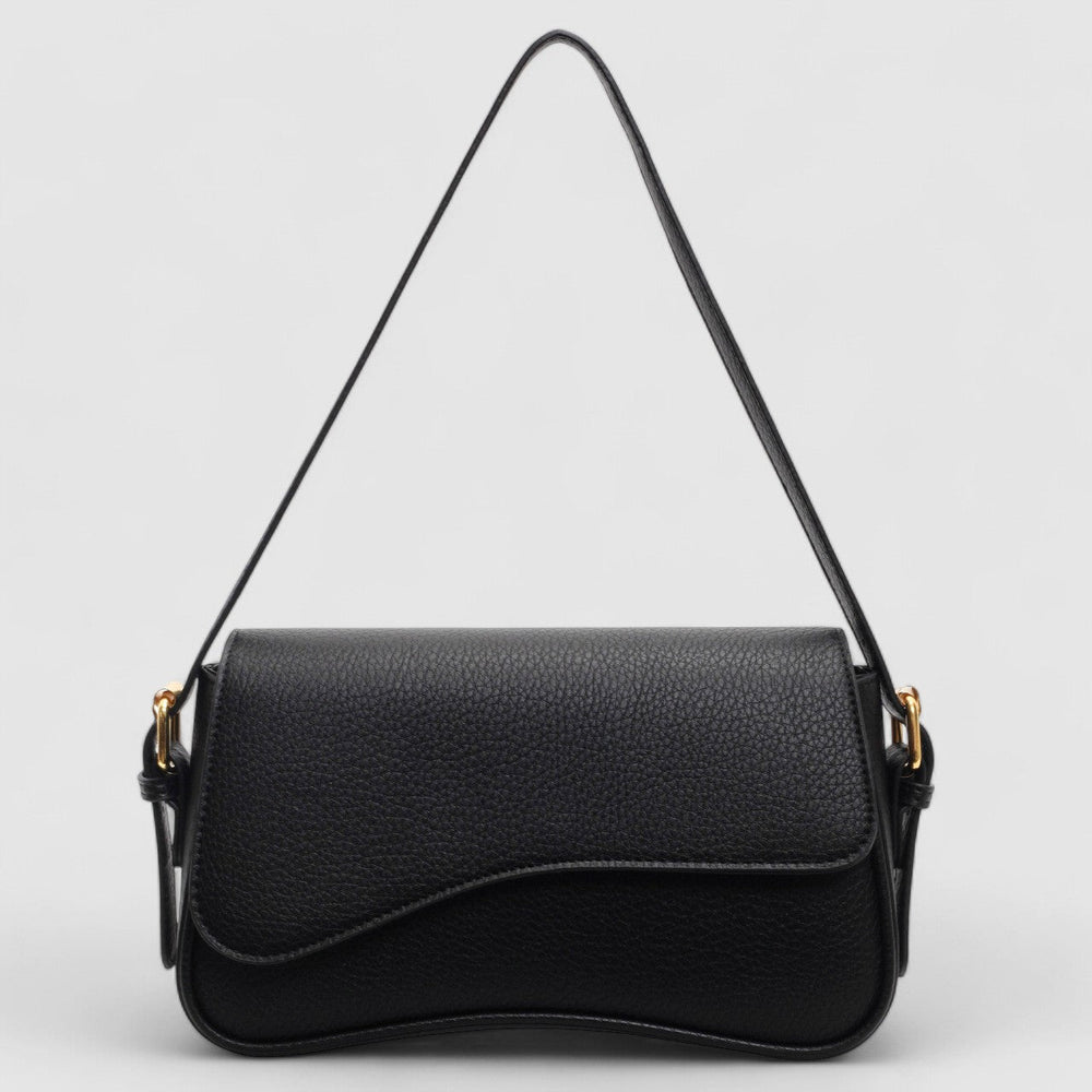 Sac à bandoulière de luxe en cuir vegan premium pour femmes avec fermeture à rabat