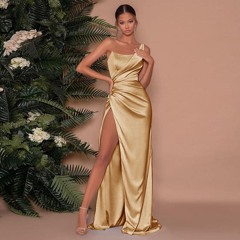 Tullia | Luxe One-Shoulder Satijnen Avondjurk