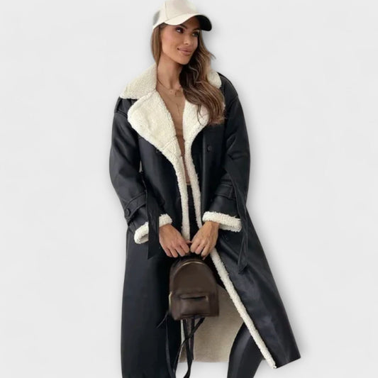 Luxe Warme Dames Lange Winterjas met Teddy Voering