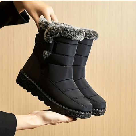 Warm Waterproof Women's Winter Boots with Fur Lining
