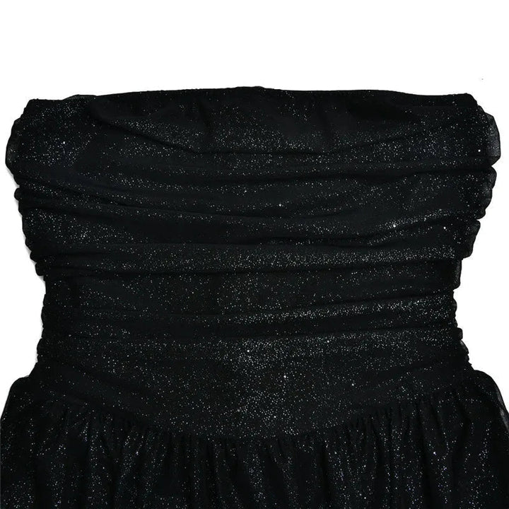 Lien | Strapless Glitter Jurk
