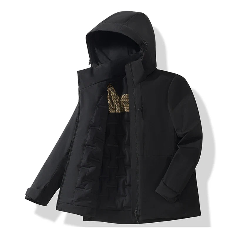 Veste polaire imperméable unisexe, coloris noir