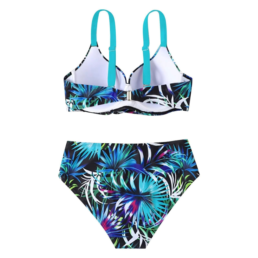 Allyson | Bikini taille haute tropical