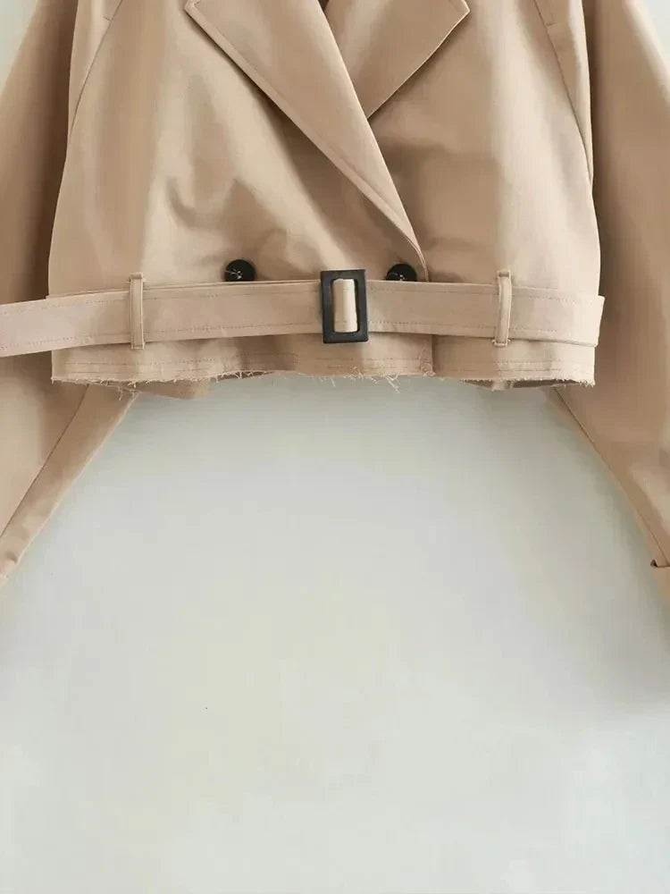 Kyra | Cropped Trench Jacket