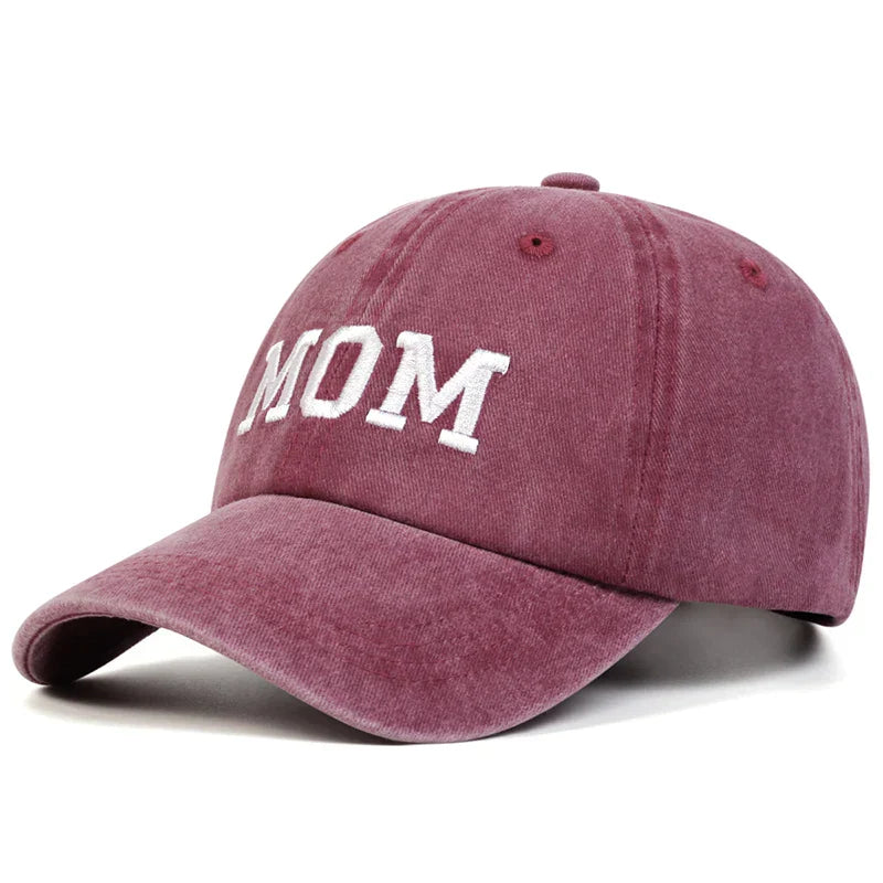 Casquette Baseball Décontractée Mom/Dad avec Texte Brodé