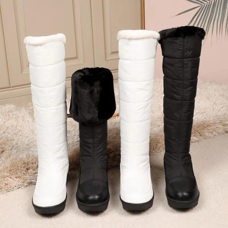 Comfortabele Dames Kniehoge Winterlaarzen met Voering