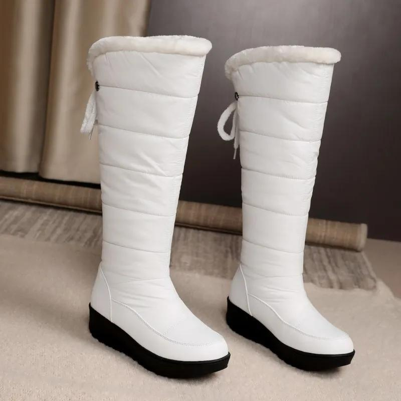 Comfortabele Dames Kniehoge Winterlaarzen met Voering