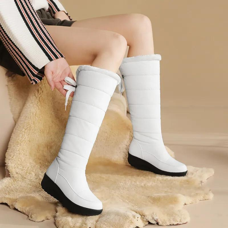 Comfortabele Dames Kniehoge Winterlaarzen met Voering