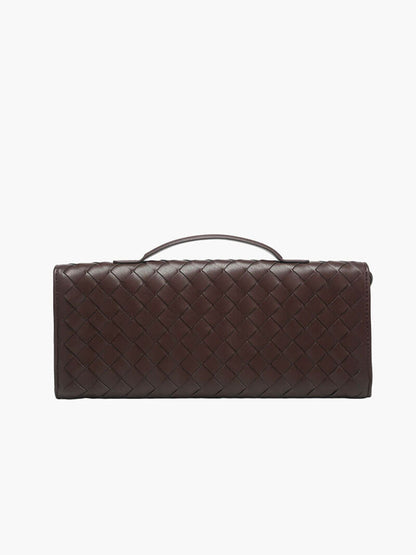 Dames Handtas met Woven Design en Gouden Sluiting