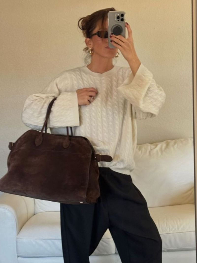 Grand sac à main chic de luxe pour femmes avec grand volume