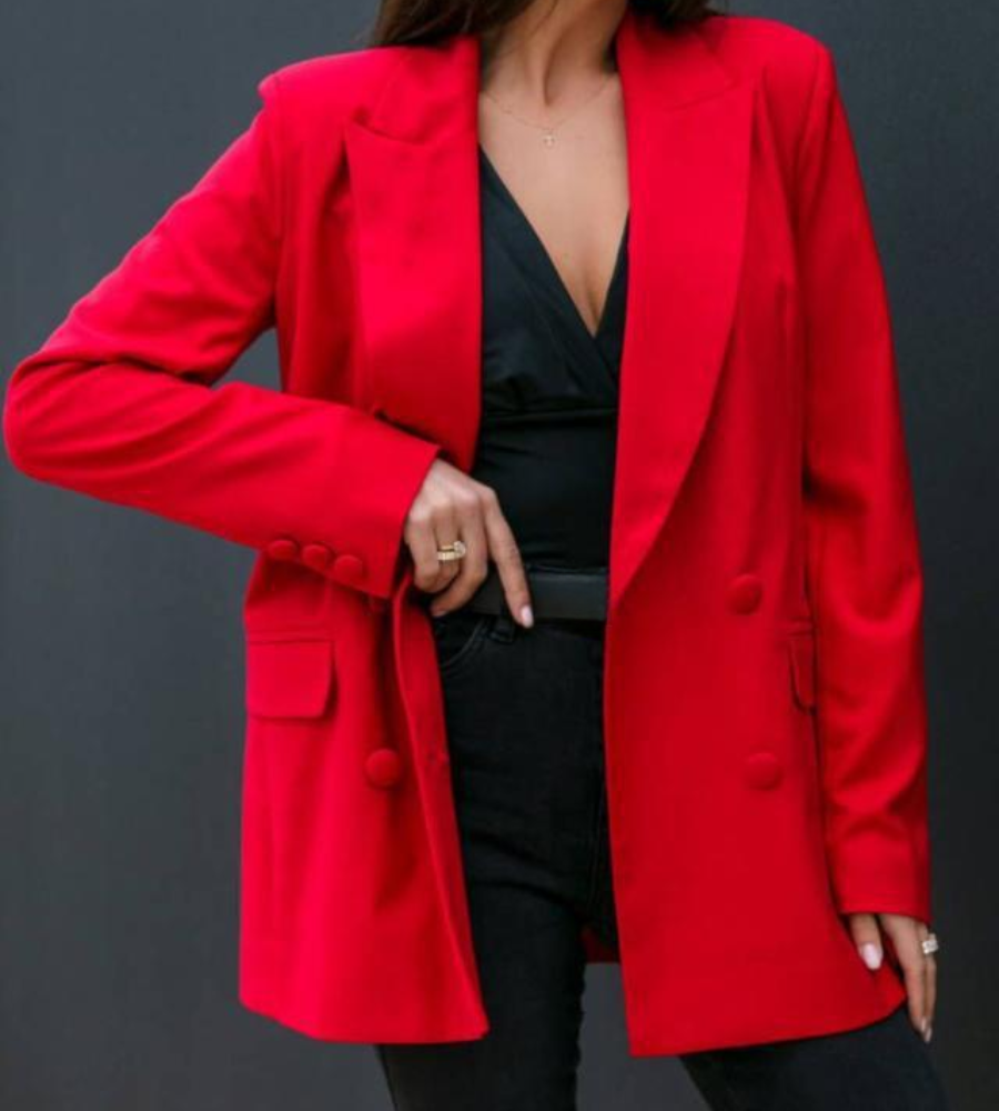 Stijlvolle Elegante Dames Blazer met Lange Mouwen