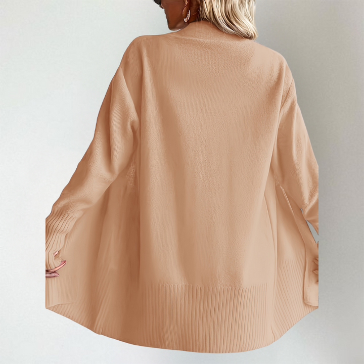 Strickjacke Damen | Rippdetails & Offener Schnitt