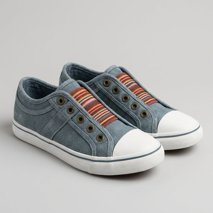 Casual Women's Slip-On Sneakers With Elastic Band And Slip-On Style