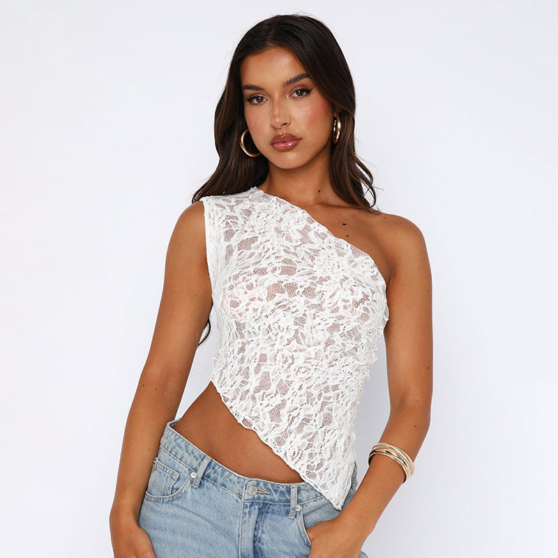 Zomer Chique Kanten Tops | ElleGems Amsterdam