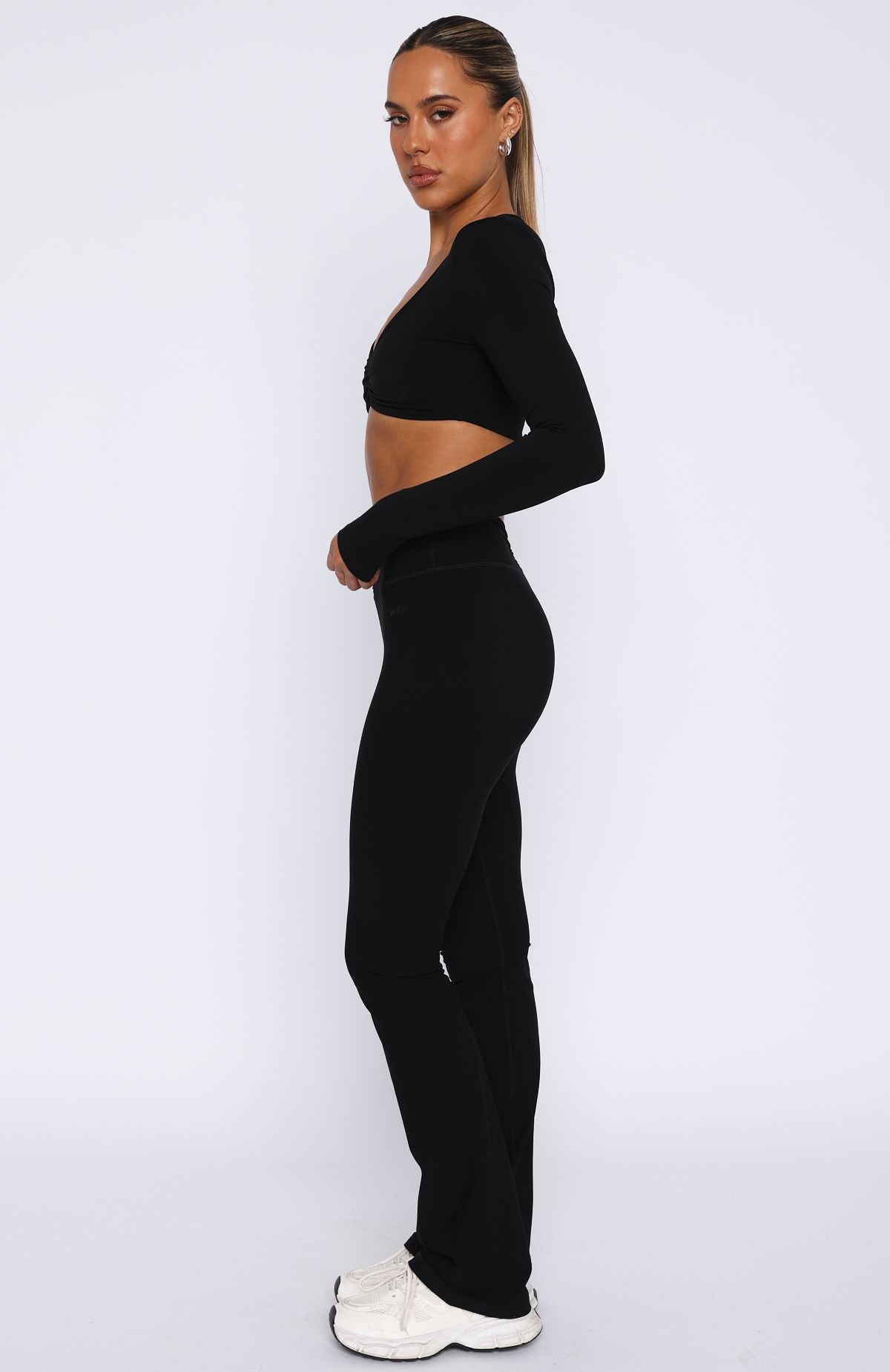 Comfortabele Dames Flared Legging met Hoge Taille en Stretch