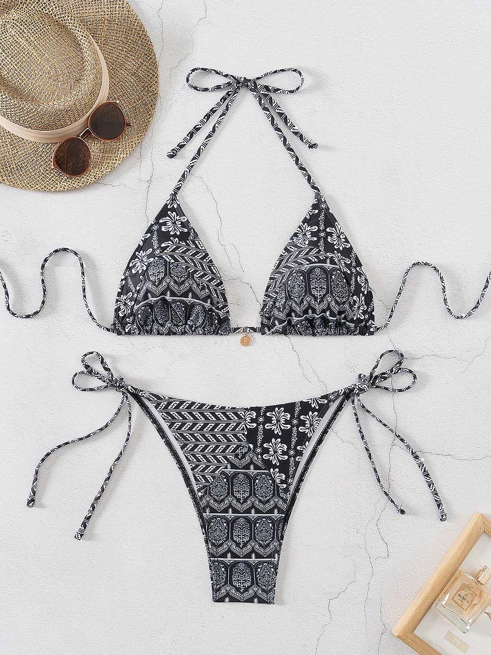 Farfalah | Trendy Triangel Bikini met Boho Print
